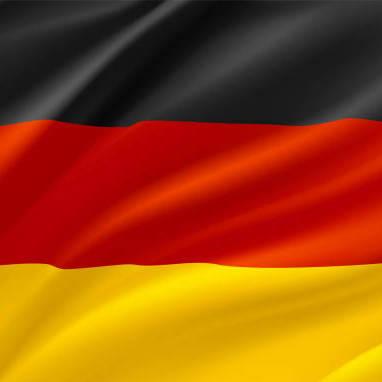 Waving flag of Germany. 3d vector banner Германия